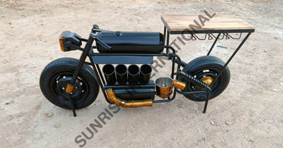 Automobile Furniture - Motorcycle Bike Design Bar Table Cabinet Rack For Home & Restaurant