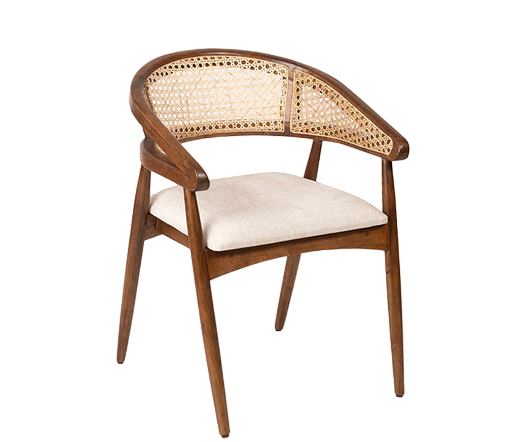 Cane chair with cushion sale