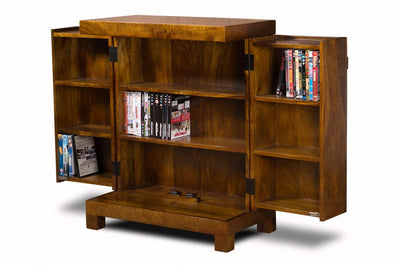 Contemporary Wooden CD / DVD Cabinet Rack