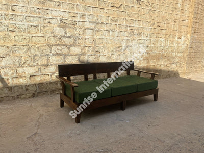 Contemporary Wooden Sofa set with 1 Center Table  (SUN-WSS129)