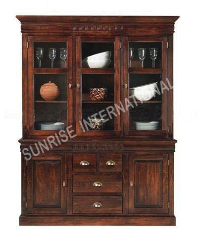 Contemporary design Wooden Glass Cabinet  (Hutch - Two part) !