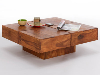 solid wooden coffee table