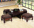 Solid Sheesham Wood coffee center table with 4 cushion stools !