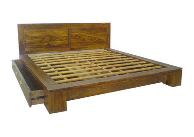 wooden storage designer bed
