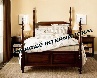 wooden poster bed design online india