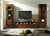 Wooden Entertainment Unit with TV Cabinet & 2 Standing Glass cabinets (set of 3)