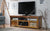 Reclaimed recycled wood tv cabinet for modern home (2 drawers)