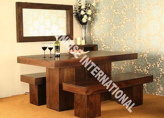 Tuscany Range Wooden Wood Dining table with Bench set (3 pc set) !!