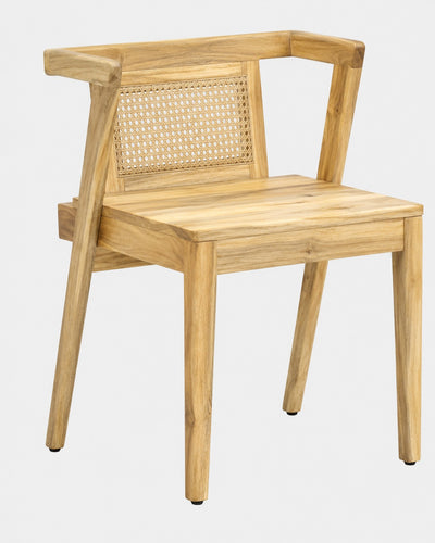 Rattan cane dining chair from 2 seater dining table set
