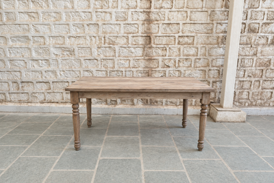 6 seater wooden dining table