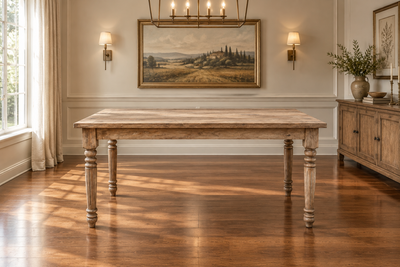 6 seater wooden dining table