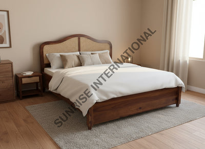 Artistic Rattan cane Sheesham wood King & Queen Bed with box storage Home & Living:Furniture:Bedroom:Beds