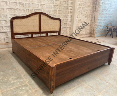 Artistic Rattan cane Sheesham wood King & Queen Bed with box storage Home & Living:Furniture:Bedroom:Beds