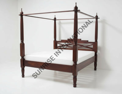 Artistic wooden Queen / King Size Poster Bed Home & Living:Furniture:Bedroom:Beds