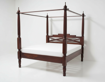 Artistic wooden Queen & King Size Poster Bed