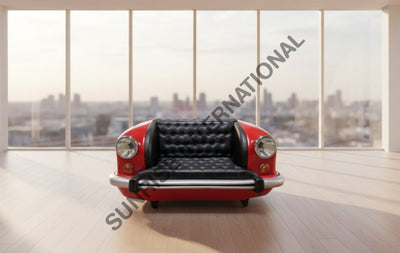 Automobile Furniture - Ambassador Car seat sofa design for home & restaurant with working lights & Seat cushion!