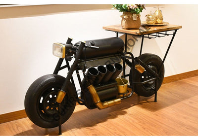 Automobile Furniture - Motorcycle Bike Design Bar Table Cabinet Rack For Home & Restaurant