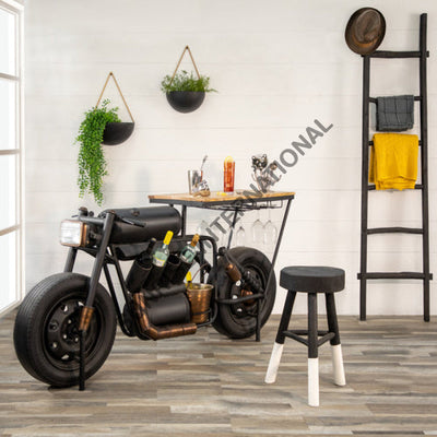 Automobile Furniture - Motorcycle Bike Design Bar Table Cabinet Rack For Home & Restaurant