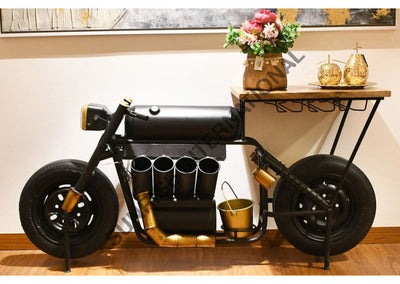 Automobile Furniture - Motorcycle Bike Design Bar Table Cabinet Rack For Home & Restaurant