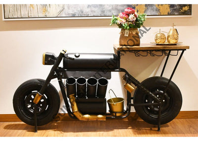 Automobile Furniture - Motorcycle Bike Design Bar Table Cabinet Rack For Home & Restaurant