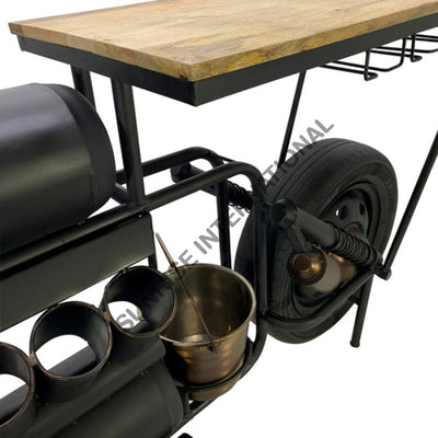 Automobile Furniture - Motorcycle Bike Design Bar Table Cabinet Rack For Home & Restaurant