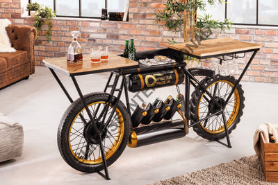 Automobile Furniture - Bicycle Design Bar Table Cabinet Rack For Home & Restaurant