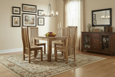 Buy Stylish Mango wood Dakota Dining table Chair Bench furniture set for modern Home - Choose your combination