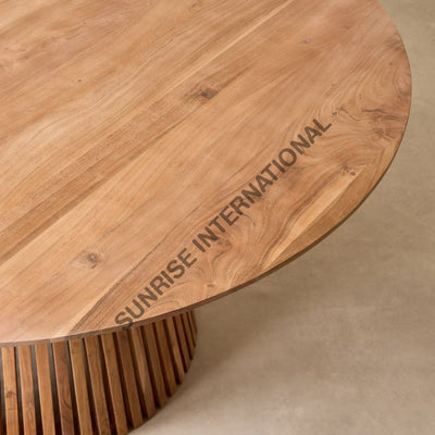 Contemporary Solid Wood 6 Seater Round Dining table 140 x 140 x75H cms! Home & Living:Furniture:Dining Room