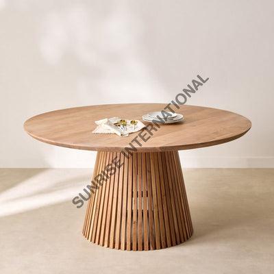 Contemporary Solid Wood 6 Seater Round Dining table 140 x 140 x75H cms! Home & Living:Furniture:Dining Room