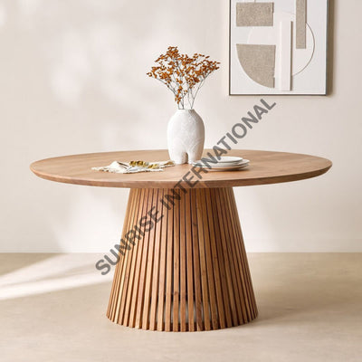 Contemporary Solid Wood 6 Seater Round Dining table 140 x 140 x75H cms! Home & Living:Furniture:Dining Room