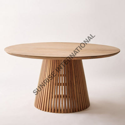 Contemporary Solid Wood 6 Seater Round Dining table 140 x 140 x75H cms! Home & Living:Furniture:Dining Room
