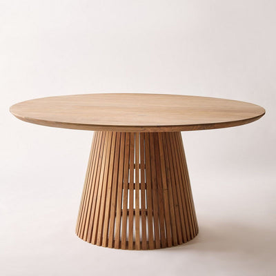 Contemporary Solid Wood 6 Seater Round Dining table 140 x 140 x 75H cms !