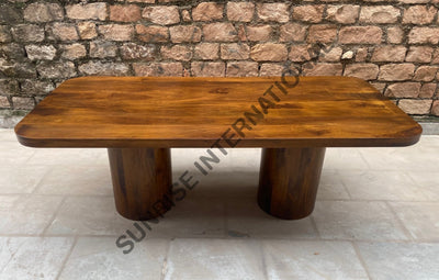 Contemporary Solid Wood Dining table with 2 legs! Home & Living:Furniture:Dining Room Kitchen:Dining Table Sets