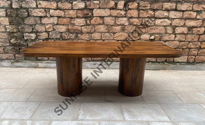 Contemporary Solid Wood Dining table with 2 legs! Home & Living:Furniture:Dining Room Kitchen:Dining Table Sets