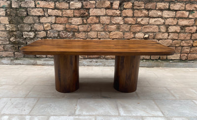 Contemporary Solid Wood 8 seater Dining table with 2 legs !
