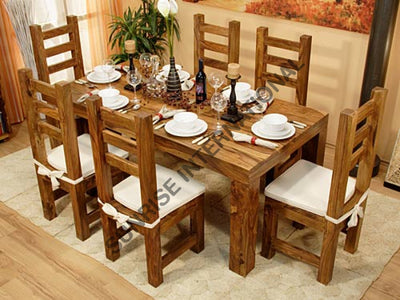 Contemporary Wooden Dining set (1 Table 6 chairs) Home & Living:Furniture:Dining Room Kitchen:Dining Table Sets