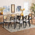 Contemporary Wooden Dining table with 6 chair furniture set with Rattan cane work !