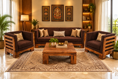 Contemporary Wooden Sofa set  - Choose your combination