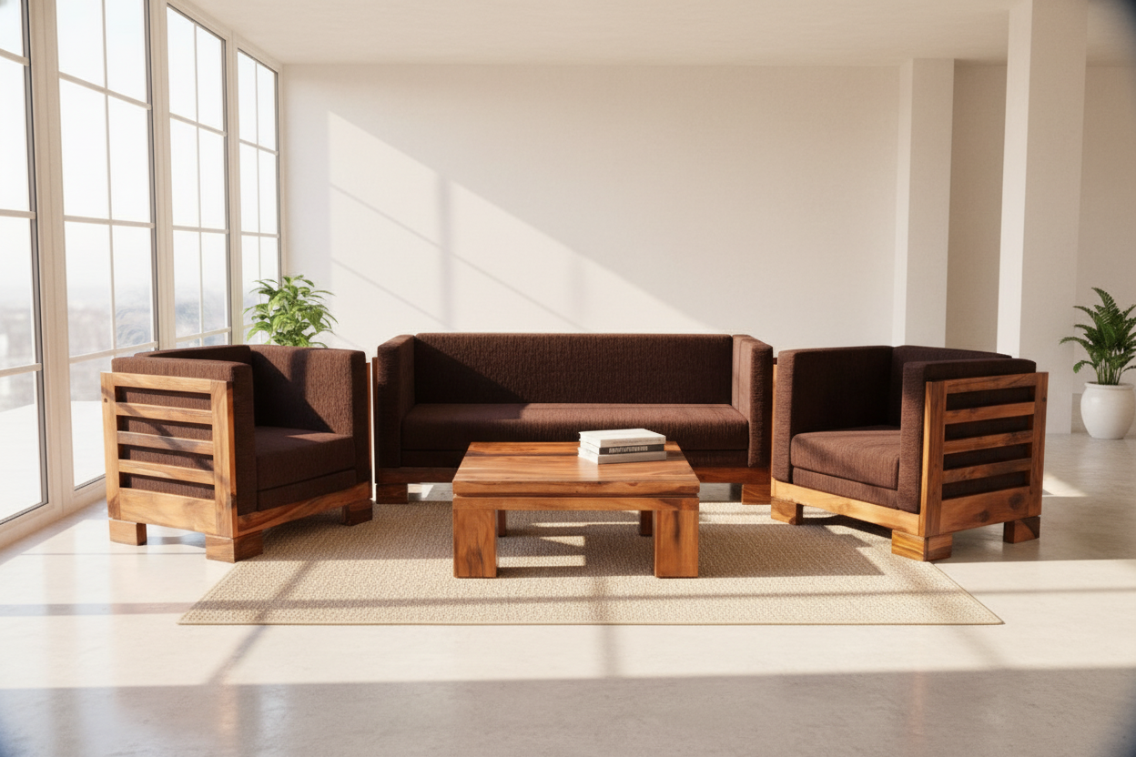 Contemporary Wooden Sofa set  - Choose your combination
