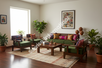 wooden sofa set