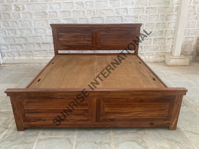 DESIGNER WOODEN QUEEN / KING SIZE STORAGE BED WITH 2 OPTIONAL MATCHING BEDSIDE CABINET Home &