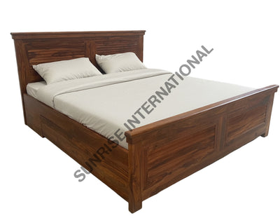 DESIGNER WOODEN QUEEN / KING SIZE STORAGE BED WITH 2 OPTIONAL MATCHING BEDSIDE CABINET Home &