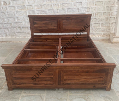 DESIGNER WOODEN QUEEN / KING SIZE STORAGE BED WITH 2 OPTIONAL MATCHING BEDSIDE CABINET Home &