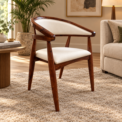 wooden chair in living room