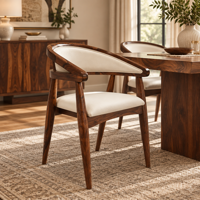 wooden chair in dining room