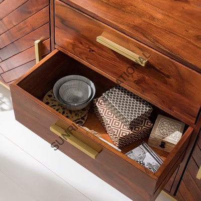 Designer Wooden Sideboard Cabinet With Metal Frame ! Home & Living:furniture:living Room:sideboards