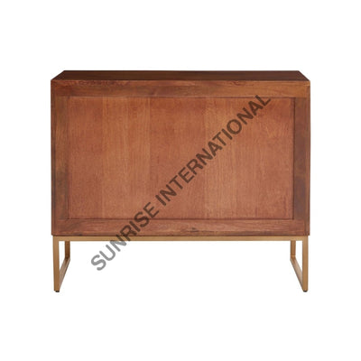 Designer Wooden Sideboard Cabinet With Metal Frame 3 Drawers 1 Door ! Home & Living:furniture:living