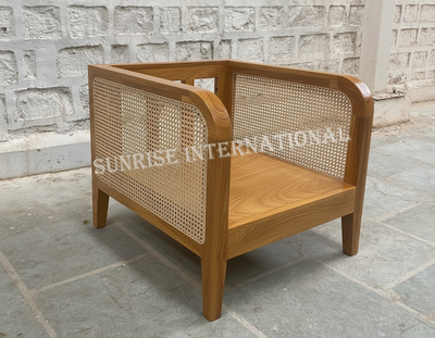Designer wooden rattan cane sofa set with cushion - Make your combination !