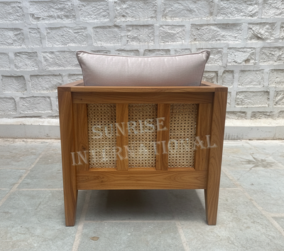 Designer wooden rattan cane sofa set with cushion - Make your combination !