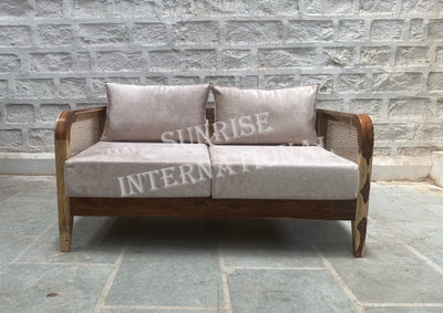 Designer wooden rattan cane sofa set with cushion - Make your combination !